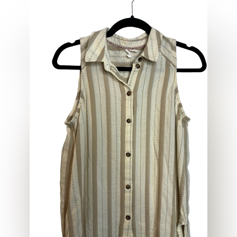 Anthropologie Delphine Textured Button Front Tuni… - image 5